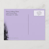 Save the Date Spuk Sky Lila Mist Postcard Ankündigungspostkarte (Rückseite)