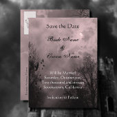 Save the Date Spuk Sky Red Mist Postcard Ankündigungspostkarte