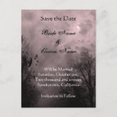 Save the Date Spuk Sky Red Mist Postcard Ankündigungspostkarte (Vorderseite)