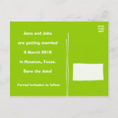 Save the Date Squiggley Lines Ankündigung Postcar (Rückseite)