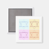 Save the Date/Star von David Pop art Magnet (Vorderseite/Rückseite)