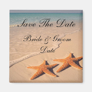 Save the Date Starfish Beach Hochzeitsmagnete Magnet