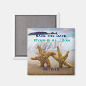 Save the Date Starfish Couple Magnet (Vorderseite/Rückseite)