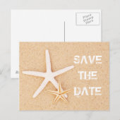 Save the Date Starfish Postkarte (Vorne/Hinten)