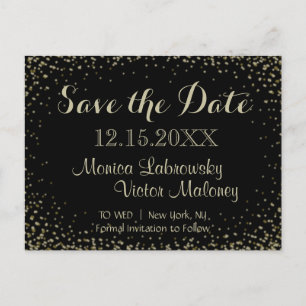 Save The Date   Starry Night Ankündigungspostkarte