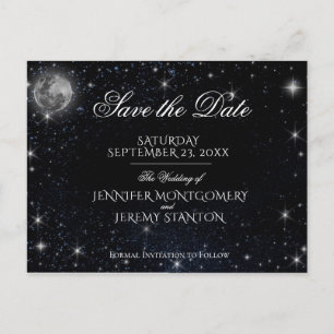 Save the Date Starry Night Ankündigungspostkarte
