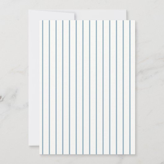 Save the Date staubblauer Neuengland Einladung (Rückseite)