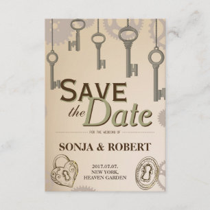 Save the Date - Steamgeere und Schlüssel
