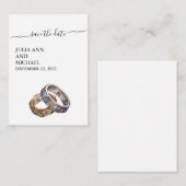 Save the Date SteamPunk Rings Mitteilungskarte (Vorne/Hinten)