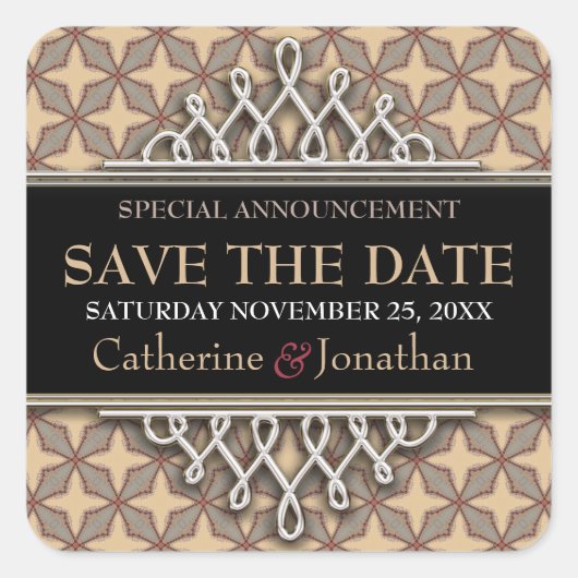 Save the Date Sticker für Latte Stars (Vorderseite)