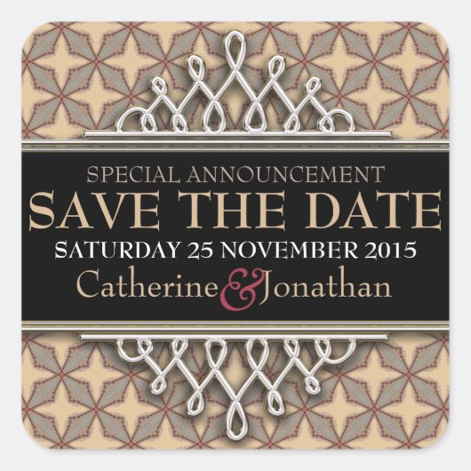 Save the Date Sticker für Latte Stars (Vorderseite)