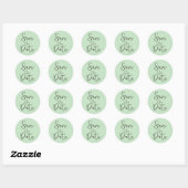 Save the Date Sticker für Mini- und Black-Script-T (Blatt)