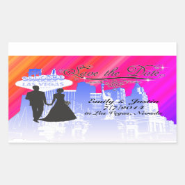 SAVE THE DATE STICKER MIT BLICK AUF DIE LAS VEGAS