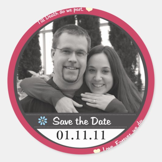 Save the Date Stickers (Vorderseite)