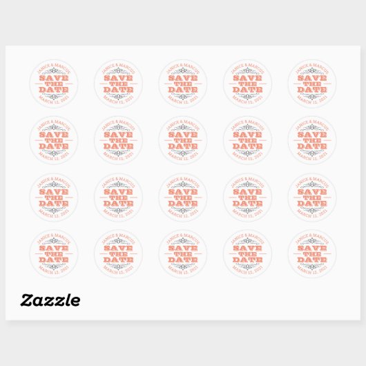 Save the Date Stickers (Blatt)