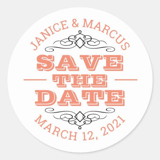 Save the Date Stickers (Vorderseite)