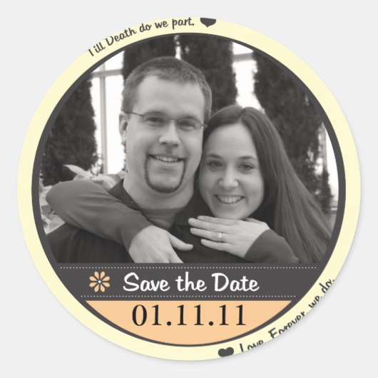 Save the Date Stickers (Vorderseite)