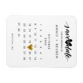 Save the Date Stilvoller Chic-Kalender Magnet (Horizontal)