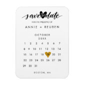 Save the Date Stilvoller Chic-Kalender Magnet (Vertikal)