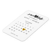 Save the Date Stilvoller Chic-Kalender Magnet (Linke Seite)
