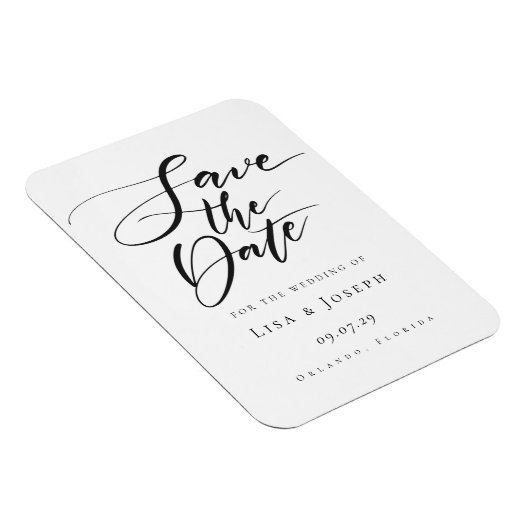 Save the Date Stilvoller Chic-Kalender Magnet (Rechte Seite)