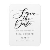 Save the Date Stilvoller Chic-Kalender Magnet (Vertikal)