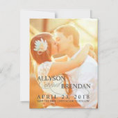 Save the Date Stilvolles Hochzeitsslima Magneteinladung (Vorderseite)