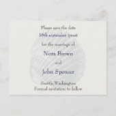 Save the Date Strand Ankündigungspostkarte (Rückseite)