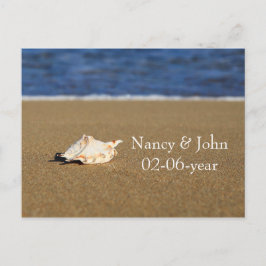 Save the Date Strand Ankündigungspostkarte