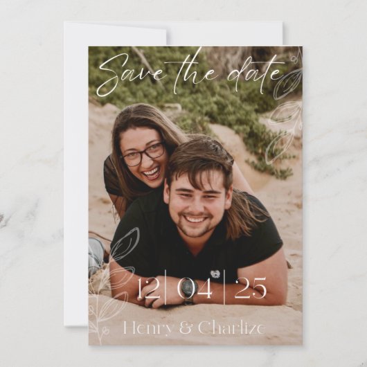 Save the Date Strand Einladung (Vorderseite)