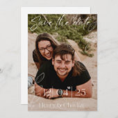 Save the Date Strand Einladung (Vorne/Hinten)