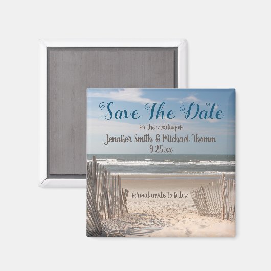 Save the Date Strand Magnet (Vorderseite/Rückseite)