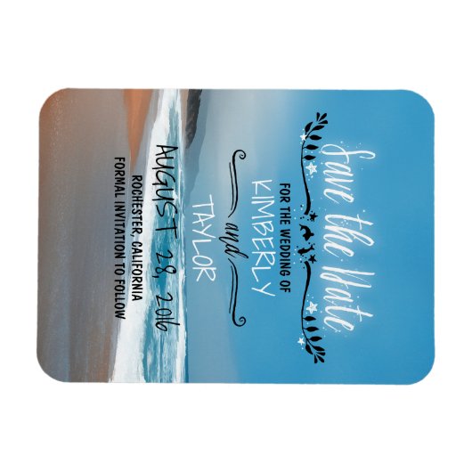 Save the Date Strand Magnet (Horizontal)