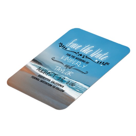 Save the Date Strand Magnet (Linke Seite)