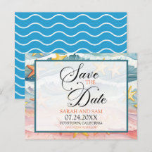 Save the Date Strand oder Hochzeit in Urlaubsort