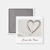 Save the Date/Strandherz Magnet (Vorderseite/Rückseite)