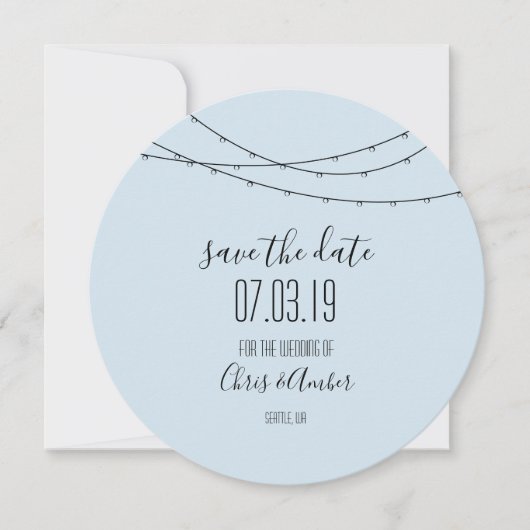 Save the Date String Lights (Vorderseite)