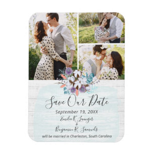 Save the Date Südliche Baumwolle Country Chic Hoch Magnet