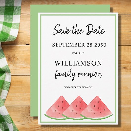 Save the Date Summer Family Wiedersehen Watermelon Einladung