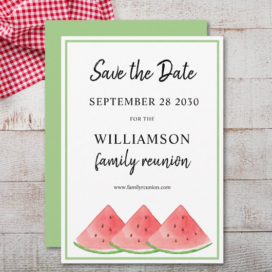 Save the Date Summer Family Wiedersehen Watermelon Einladung