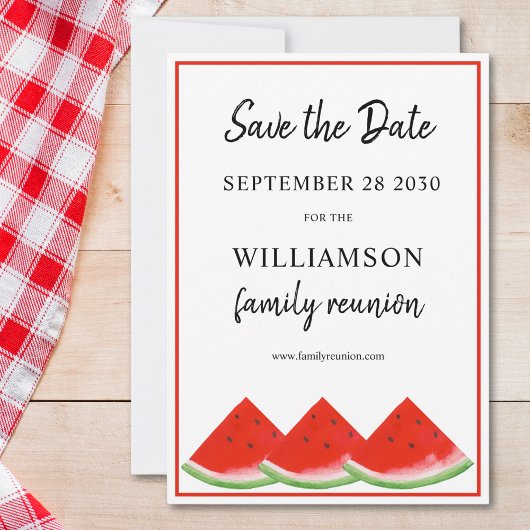Save the Date Summer Watermelon Family Wiedersehen Einladung