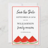 Save the Date Summer Watermelon Family Wiedersehen Einladung (Vorderseite)