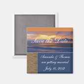 Save the Date Sunrise Wedding Announcement Magnet (Vorderseite/Rückseite)