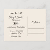 Save the Date Switchboard 25-jähriges Party Ankündigungspostkarte (Rückseite)