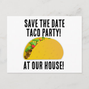 SAVE THE DATE TACO-PARTY EINLADUNGEN Postkarten