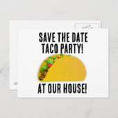 SAVE THE DATE TACO-PARTY EINLADUNGEN Postkarten (Vorne/Hinten)