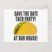 SAVE THE DATE TACO-PARTY EINLADUNGEN Postkarten (Vorderseite)