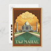 Save The Date | Taj Mahal, Indien Ankündigungspostkarte (Vorne/Hinten)