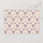 Save the Date Tarot Moon Crystal Hearts Wedding Begleitkarte (Rückseite)