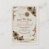 Save the Date Tarot Sun Moon Aligned Wedding Begleitkarte (Vorderseite)